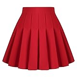 Dressever Women's Pleated Skirts Mini Skater Basic