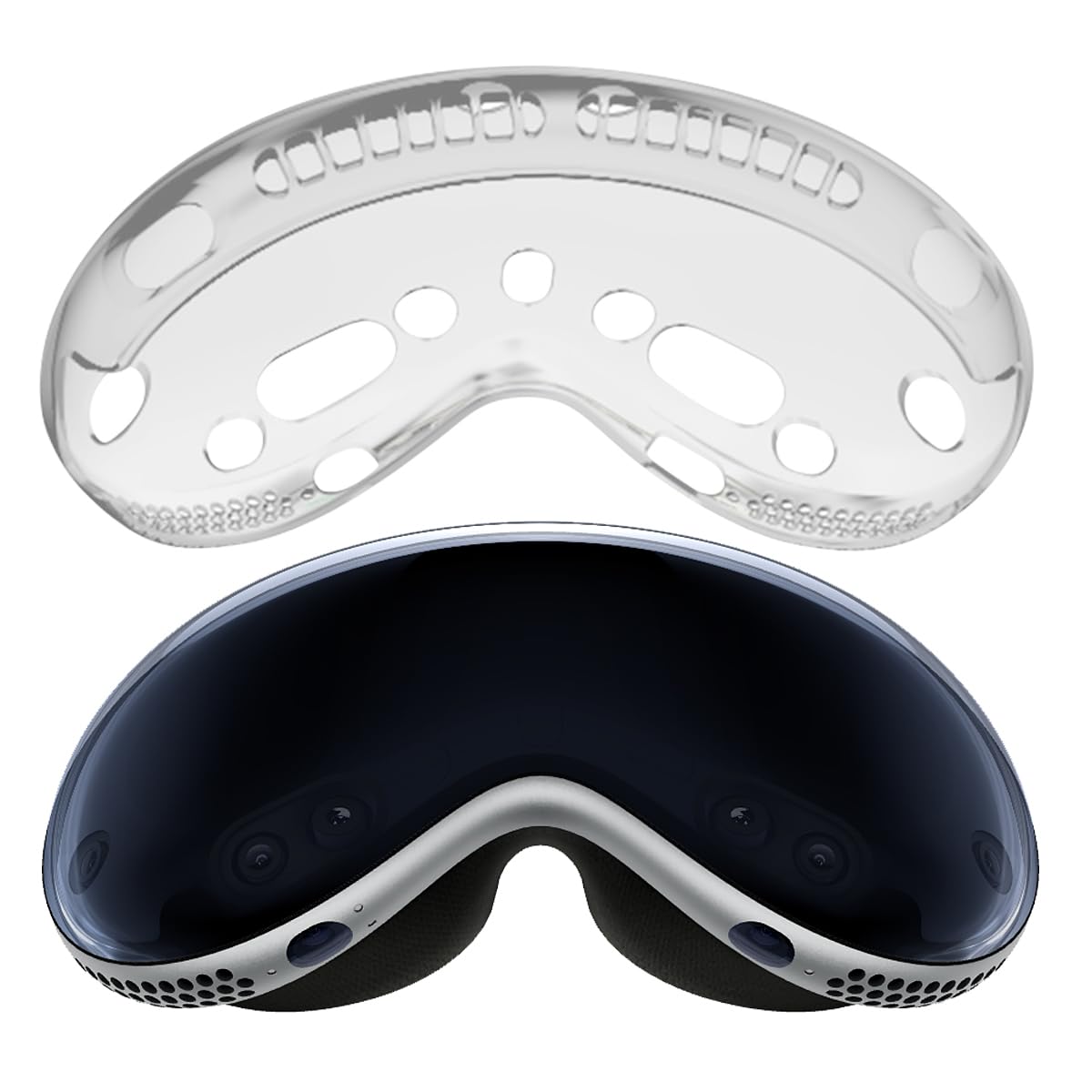 Miimall Case Compatible With Apple Vision Pro, Soft TPU High Definition Shockproof Ultra-Thin Scratch-resistant Protective Cover for Apple Vision Pro Headset - Transparent