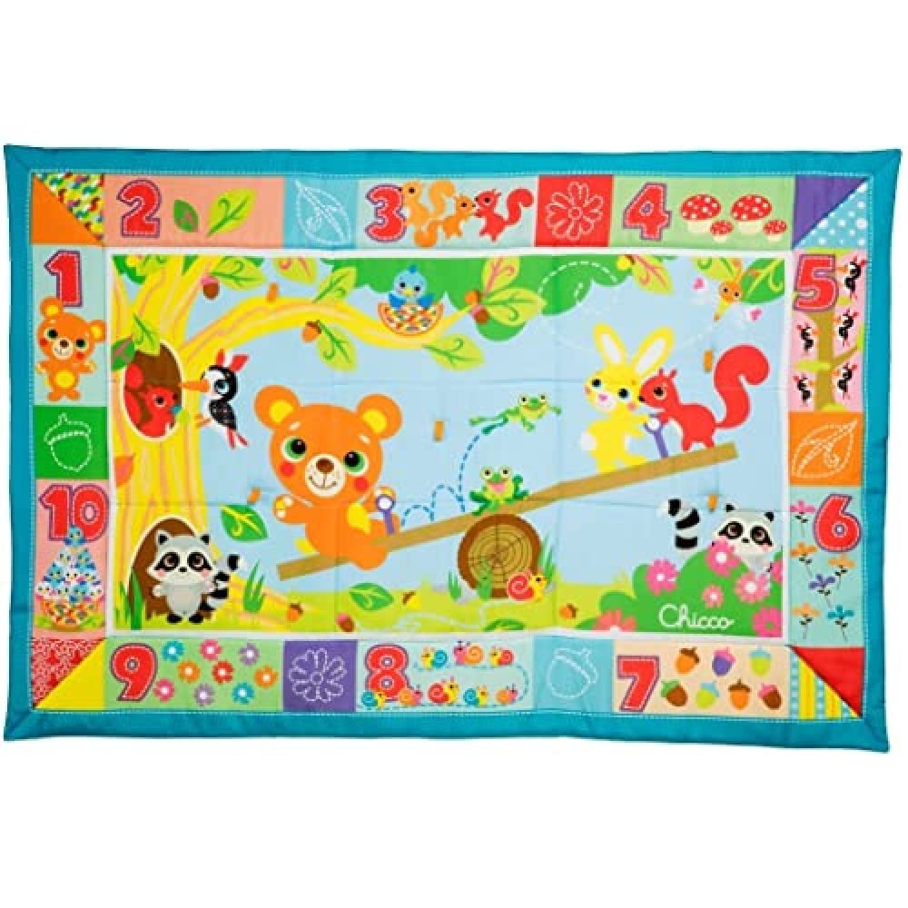 Chicco XXL Forest Playmat, Forest Animals | Extra Large Baby & Toddler Playmat (135cm x 90 cm), Soft and Colourful, Music & Lights