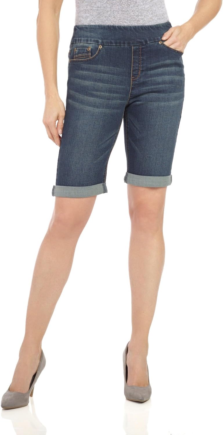 Women's Ease in to Comfort Fit Stretch Jean Bermuda Short W/Cuff