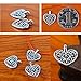 Yansanido Pack of 100 Alloy Antique Lovely Fashion Mini Love Heart 15x16mm Charms Pendants for Making Bracelet and Necklace (100pcs Love Heart 15x16mm)