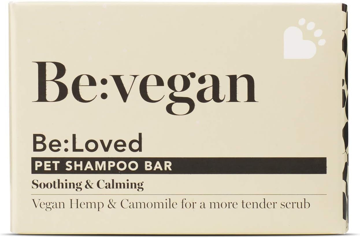 Be:Loved, Be:Vegan Natural Pet Shampoo Bar, Handmade in UK, Hemp, Chamomile & Lavender, Soothes Problem Skin, Plastic-Free