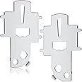 Ripeng 2 Pieces Deck Fill Plate Key Boat Key Floating Keychain Stainless Steel Boat Gas Tool Bottle Opener for Yacht Replacement Fuel Water Tank