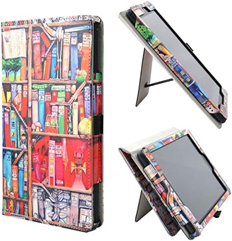 TsuiWah Vertical/Horizontal Stand Hand Strap Case,Cover With Auto Sleep/Wake for All-New Fire 7 Tablet with Alexa (7th Gen, 2017 Release) / Fire 7 (5th Gen, 2015 Release), Bookshelf