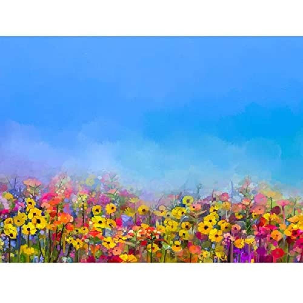 Wee Blue Coo Field of Wildflowers Art Print Canvas Premium Wall Decor Poster