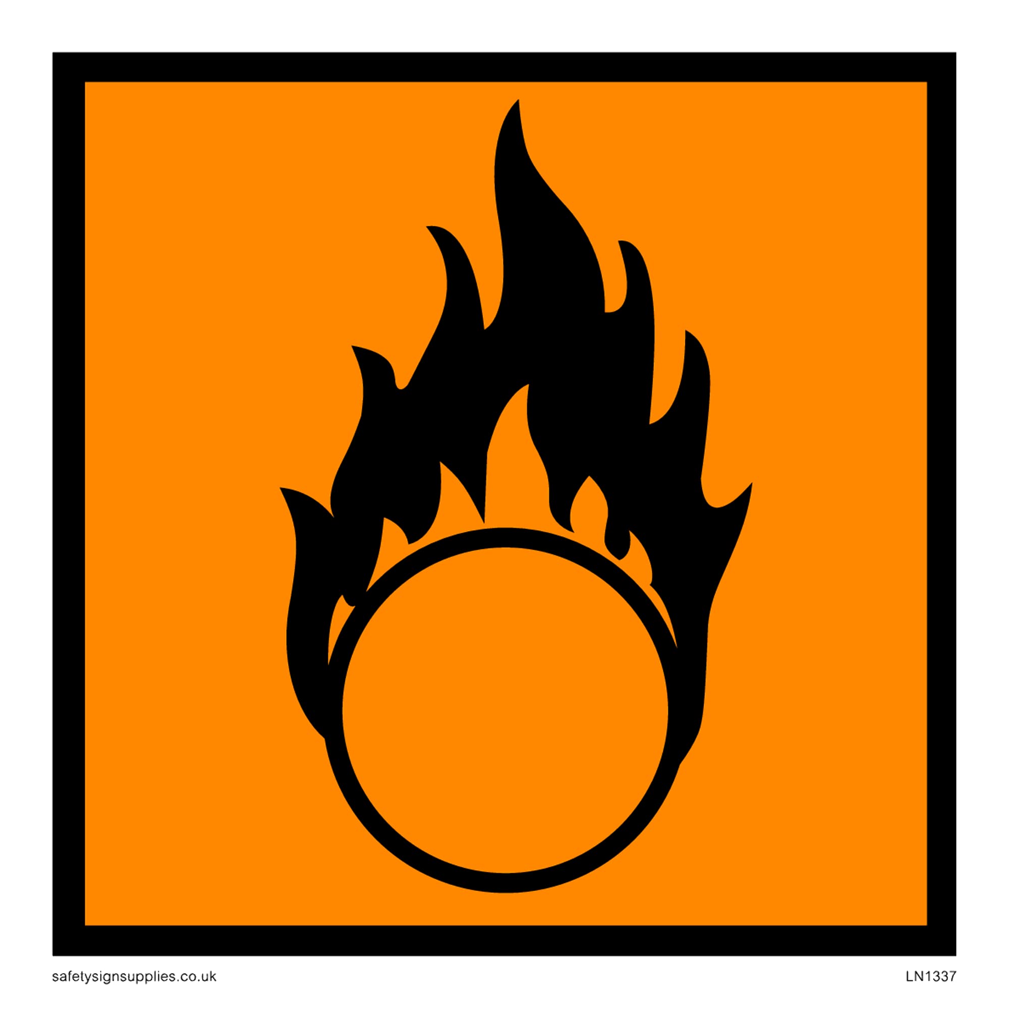 Oxidising (chip) Sign - 100x100mm - S10