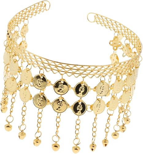 Amazon Dailymall ベリーダンス アクセサリー ヘアバンド ヘアアクセサリー 頭飾り 髪飾り コイン タッセル ゴールド カチューシャ ヘアバンド 通販