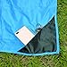 Sunno Pocket Travel Blanket Made of Sturdy, Durable Nylon – Waterproof & Lightweight – 60” x 55” Open - Soft & Easy to Use – Ideal for Camping, Hiking, Concerts & Picnics (Blue)