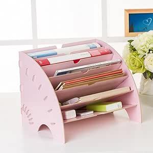 Rart Organizador de escritorio de madera diy,Gabinete inmóvil ordenado