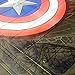 Yupbizauto 8 Pieces Marvel Comic Captain America Car Seat Covers Floor Mats and Steering Wheel Cover Set with Air Freshener