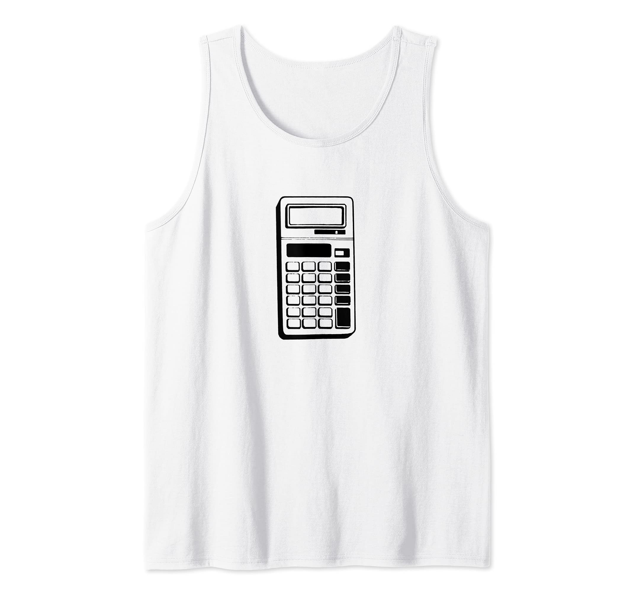 Retro School Calculator Print Tank Top