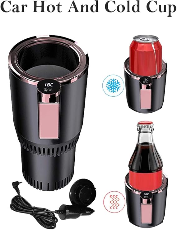 LVDOI Cooler Warmer Car Cup Smart Travel Mug Portable Auto Car Cooling
