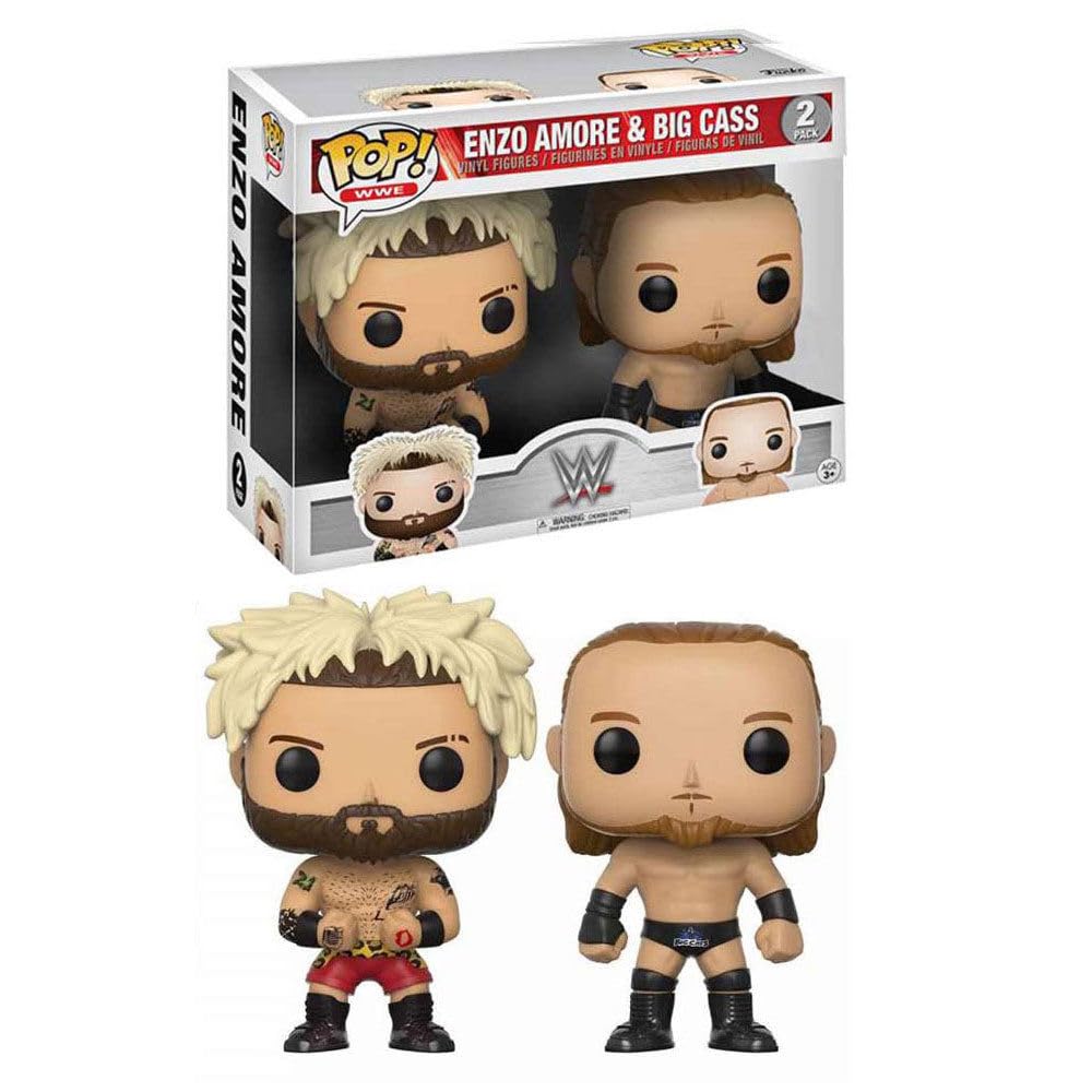 Funko - Figurine WWE - 2-Pack Enzo Amore & Big Cass Exclu Pop 10cm - 0889698150729