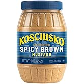 Kosciusko, Spicy Brown Mustard, 9 oz, The Original Spicy Brown | Robust flavor. Great on sandwiches, condiment for meats, squeeze bottle
