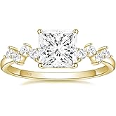 EAMTI 2.5CT 925 Sterling Silver Engagement Rings for Women Princess Cut Cubic Zirconia Wedding Bands Promise Rings for Her Size 4-10