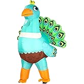 Jenaai Peacock Inflatable Costume for Adult, Peacock Party Costumes Blow up Funny Inflatable Suit for Men Women Animal Halloween Themed Party