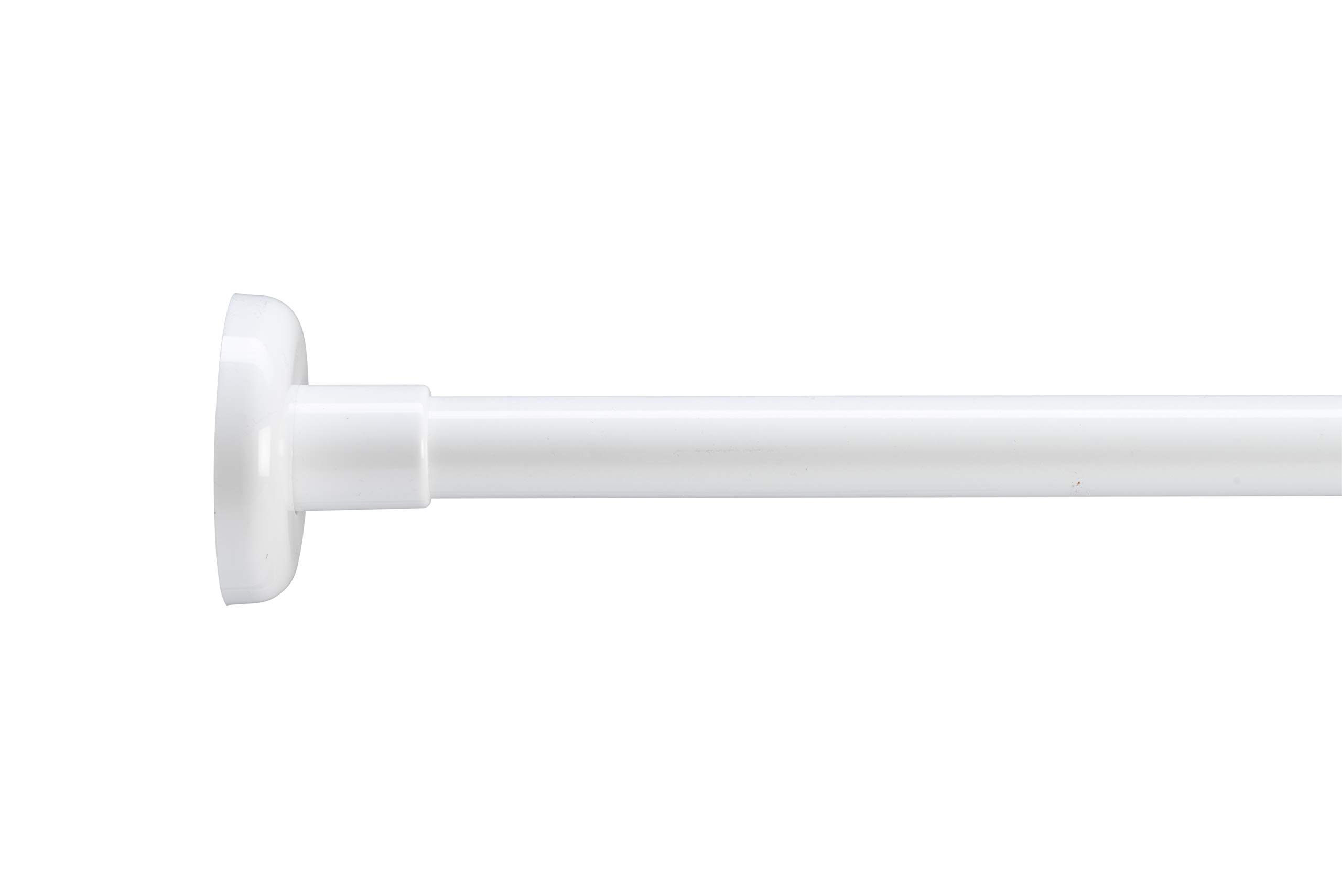 Croydex L Shaped Telescopic White Shower Curtain Rail 1400mm - 2600mm
