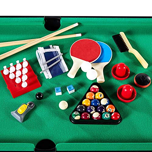 Lancaster 54" 4 in 1 Pool Bowling Hockey Table Tennis Combo Arcade Game Table