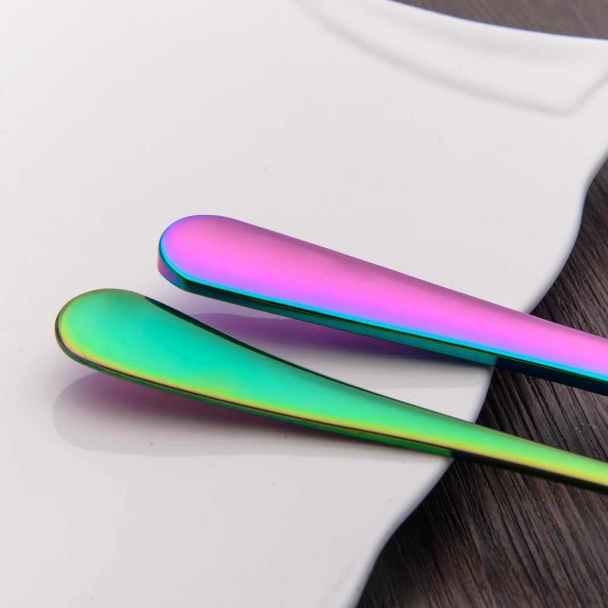 Berglander Flatware Set 20 Piece, Stainless Steel With Titanium Colorful Plated, Multicolor Flatware Set, Silverware, Rainbow Color Cutlery Set Service For 4: Kitchen & Dining