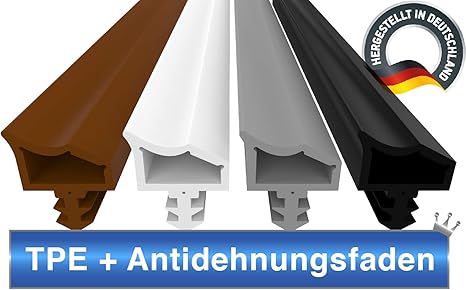 Türdichtung schwarz 10m - 4mm Nutbreite / 7mm Nuttiefe / 12mm Falz