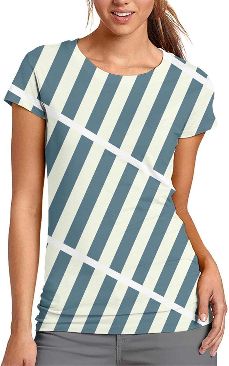 green and white striped shirt womens
