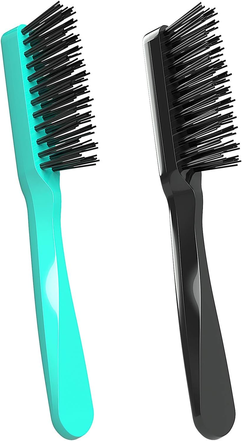 SuiteMade Heavy-Duty Hair Brush Cleaner Tool 2-PACK - Removes Hair To Keep Hair Brushes Clean (Black & Teal)