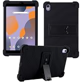 HminSen Case for Walmart Onn 8 inch Tablet 2024 Model (100135923), Kids Friendly Soft Silicone Adjustable Stand Cover for Onn 8 inch Gen 4 2024 Tablet Case (Black)