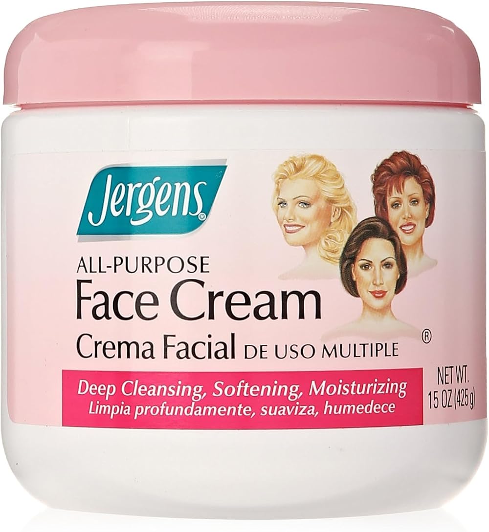 Jergens All Purpose Face Cream 440ml Jar Instant Hydration Cleansing