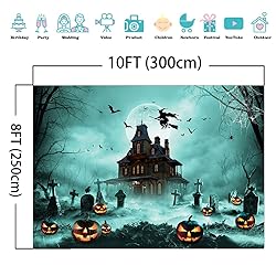 Mocsicka Halloween Photography Backdrop Scary Night