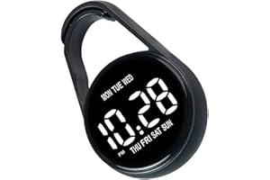 Small LED Electronic Clock Clip on School Exam Touch Control Digital Hanging Pocket Watch for Backpacks Bag Belts Travel Digi