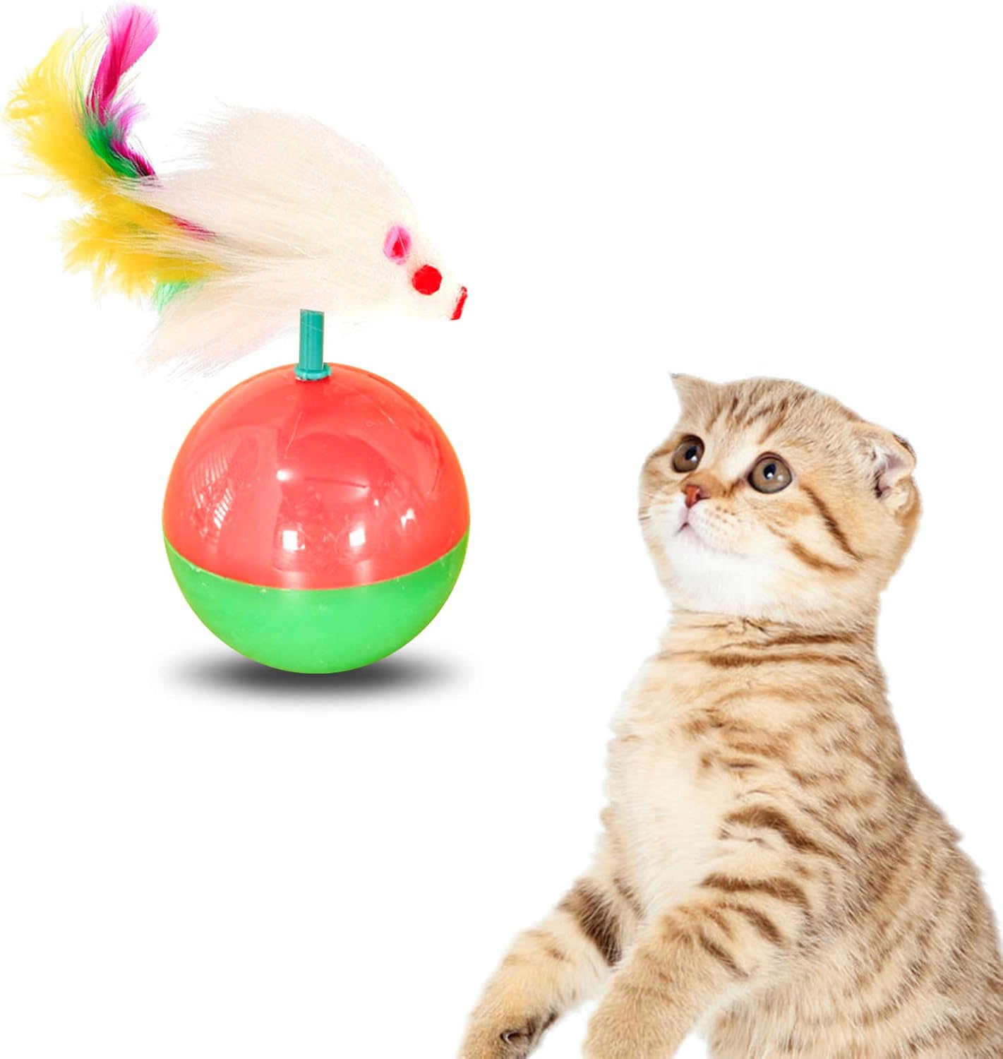 LQRLY Cat Toy Ball, Tumbler Interactive Cat Toys Ball Mice Shape Toy Ball for Cat - Image 5