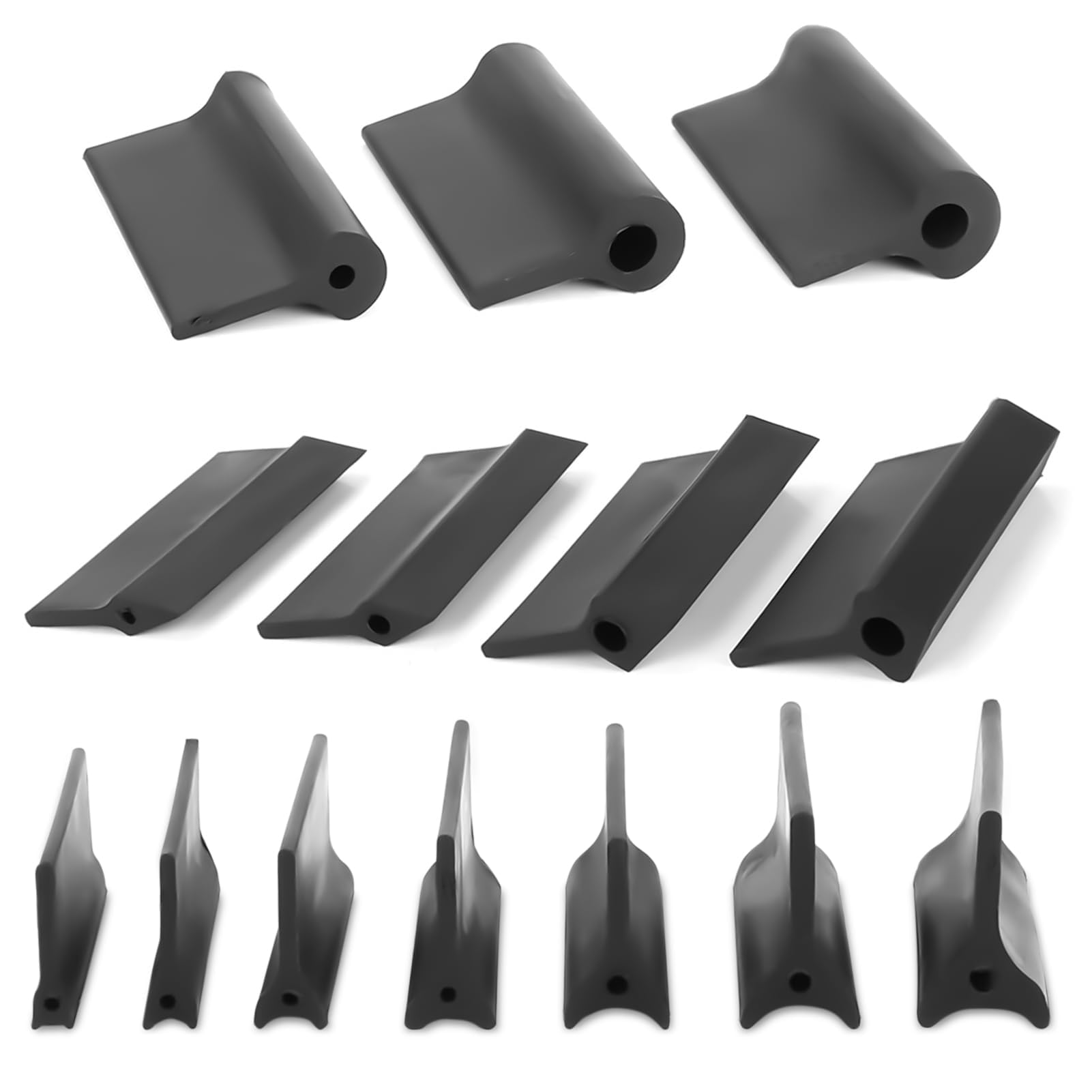 14Pcs Sanding Blocks, Sandpaper Grinding Frame Rubber Sandpaper Mat Flexible Contour Sanding Grips Polishing Pad Woodworking Tools for Contouring Wood Stock Concave Detailing or Refining