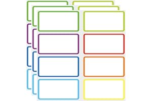 SVNOOC Reusable Dry Erase Labels Sticky Notes for Storage Bins Organizing Jar Pantry, Waterproof Removable Label Stickers for Kitchen Office School All Purpose Use (2 * 4 inches 8 Colors)
