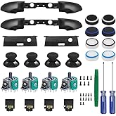 27 PCS LB RB Bumpers Button Replacement Kit, SourceTon LB RB Button Triggers Parts, Joystick, Screwdriver, Thumbstick Holder, Headphone Jack Plug Port, Hat Silicone Compatible with Xbox ONE Controller