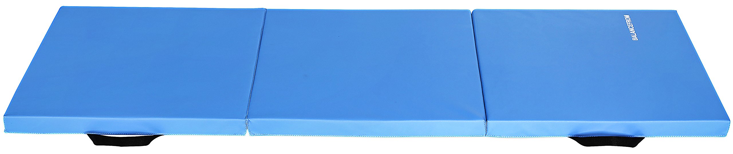 BalanceFrom 2" Thick Tri-Fold Folding Exercise Mat with Carrying Handles for MMA, Gymnastics and Home Gym Protective Flooring