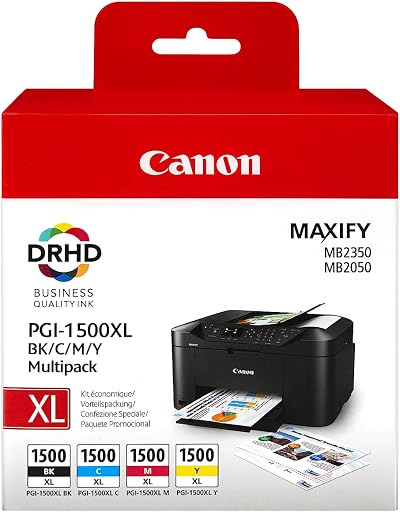 Canon PGI-1500 XL C M Y BK Ink Value Pack 4 Cartridges Genuine Canon