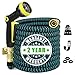 50ft Expandable Garden Hose, Expanding Water Hose, Flexible Hoses with 3/4 Inch 100% Solid Brass Fittings 9 Function Hose Nozzle, 50' Gardening Hose Outdoor Yard Cloth Hose No-Kink