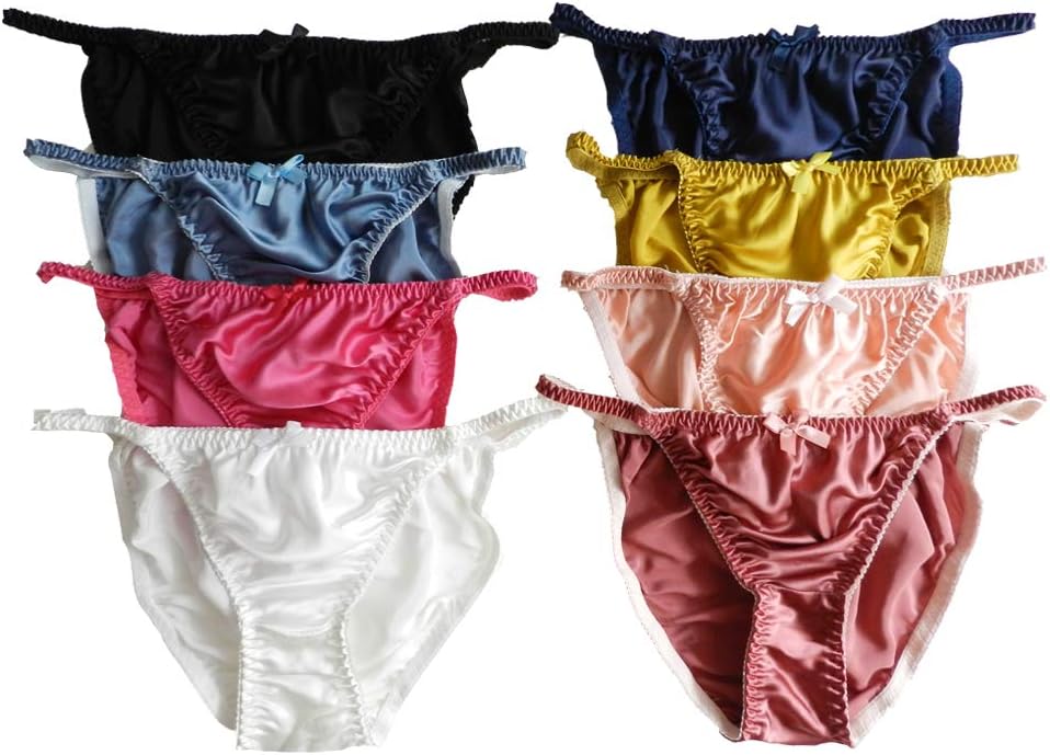 Panasilk Women's Silk String Bikini 8 Pairs in One Economic Pack