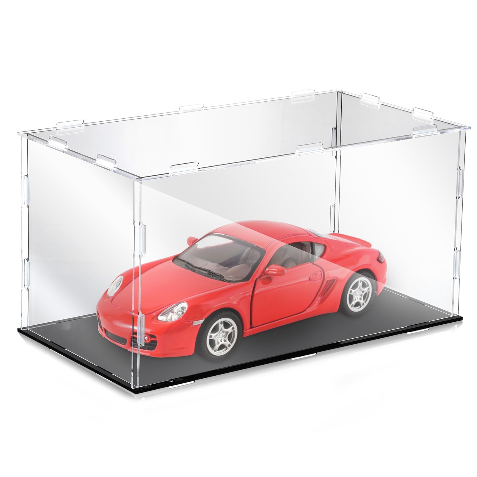Singhoow Acrylic Display Case 1: 18 Model Car Display Case with Black ...