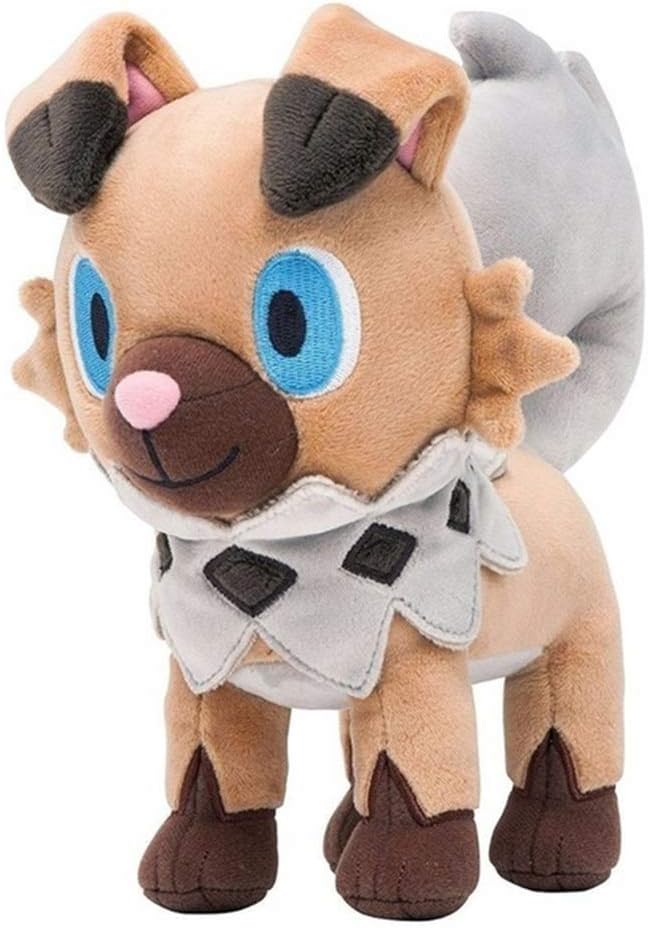 Cartoon Figure Rockruff Plush Toy Doll Cute Soft Stuffed Animals Dog Dolls Kawaii Peluche Pkachu Toys Kids Gift Grey