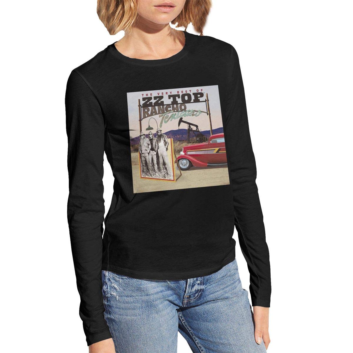Zz Top Woman S Stylish Printed Long Sleeve Tees Black Shirts Zelitnovelty
