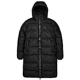 RAINS Alta Puffer Jacket - Waterproof Winter Coat, Insulated Hood, Lightweight, Fleece Pockets, Warm for Cold Weather