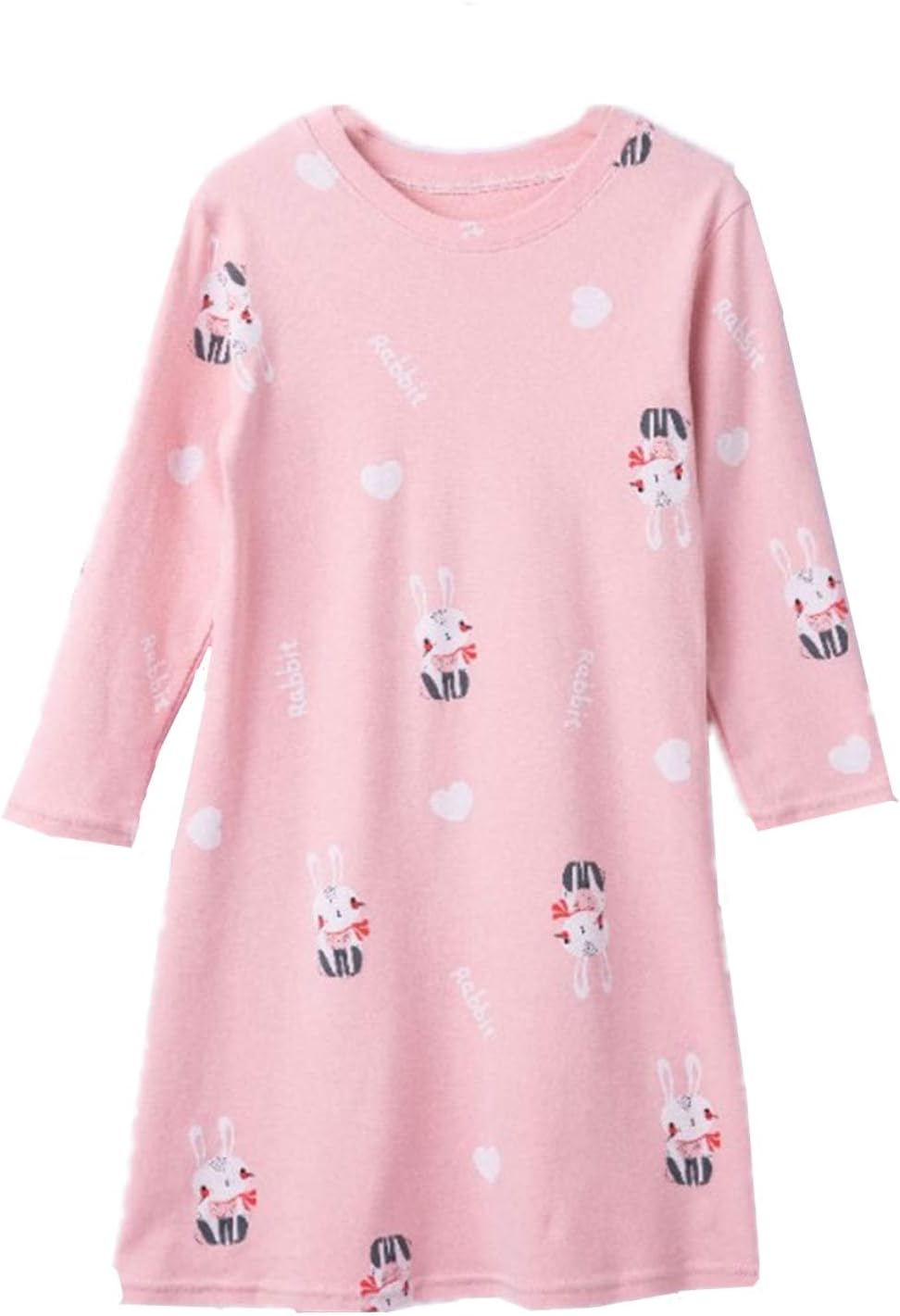 HOYMN Girls Nightgowns Sleep Shirts Long Sleeve Cotton Sleepwear Nightdress for Toddler 2-11 Years