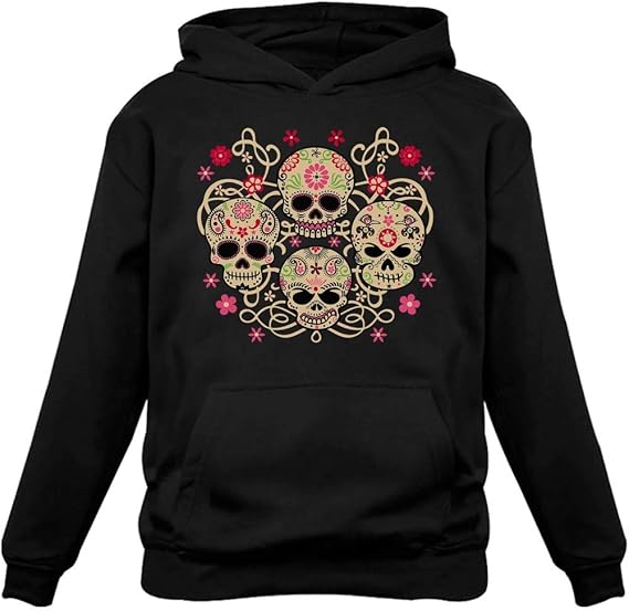 sugar skull hoodie women's