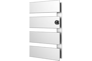 K&KALONZO Electric Towel Warmer, 18.8"*31.1" Wall-Mounted Towel Heater with Built-in Timer, Waterproof Aluminum Towel Warmer for Bathroom, Support Plug-in and Hardwired, Silver, K4-R-S