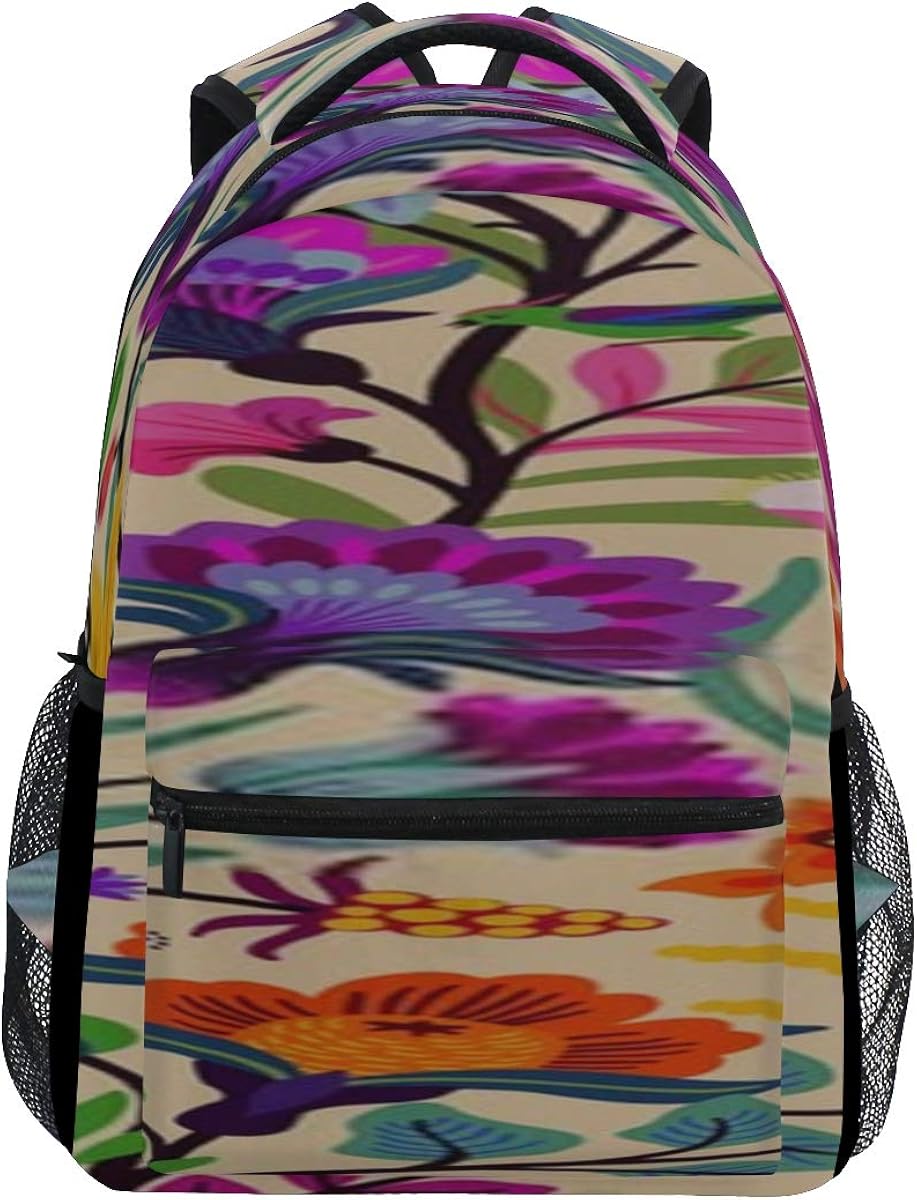 Amazon.com: Backpack Bag Seamless Floral Pattern ...