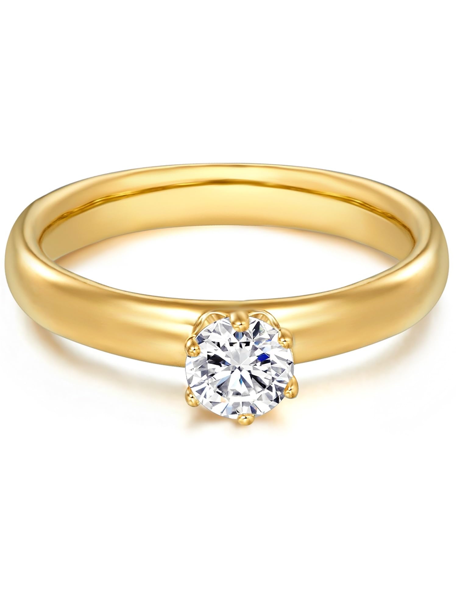 Trilani Female Sterling Silver Zirconia Solitaire Ring