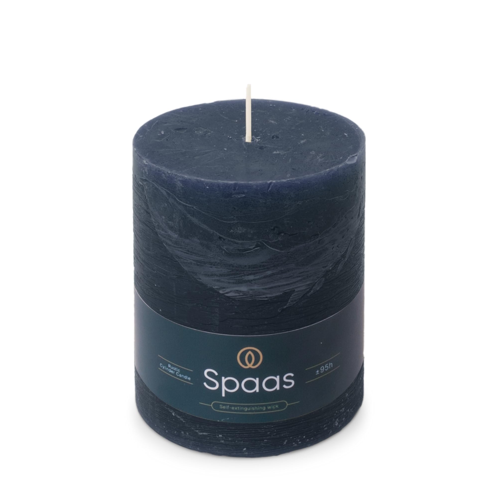 Spaas Rustic Pillar Candle 100/130 mm 95h, Dark Blue