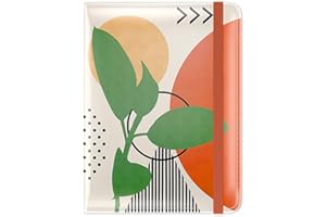 Hsxnam Passport and Vaccine Card Holder Combo, Passport Holder with Vaccine Card Slot, Passport Cover Case with RFID Blocking, Leather Travel Documents Organizer Protector for Women, Boho Plants