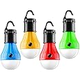 FLY2SKY Tent Lamp Portable LED Tent Light 4 Packs Clip Hook Hurricane Emergency Lights LED Camping Light Bulb Camping Tent La